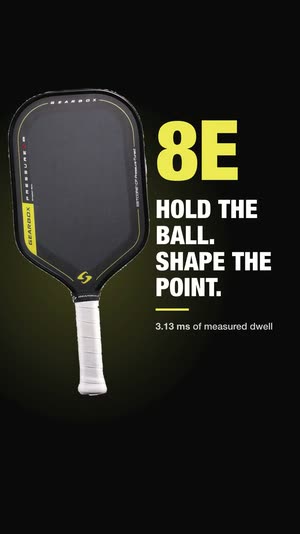 Yellow-lit paddle with “Hold the ball. Shape the point.”